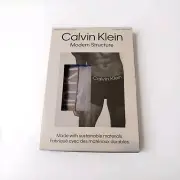 Calvin Klein Men's Modern Structure Microfiber Boxer Brief, Gray, Size Small
