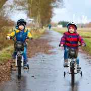 CostwayChildren Training Bicycle with Handbrake and Coaster Brake-Black & White-18 inches