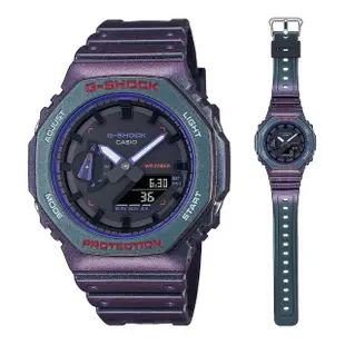 【CASIO 卡西歐】G-SHOCK 虛擬世界 八角農家橡樹雙顯手錶(GA-2100AH-6A)