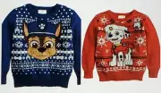 New/Tag PAW PATROL Sweater CHRISTMAS CHASE MARSHALL Puppy Licensed 2T 3T 4T
