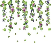 SUPERDANT Colorful Grapes Vine Wall Decor Grapes Fruits Wall Sticker Peel and Stick Wallpaper Bedroom Nursery Decor Livingroom Kids Room Kitchen Mural Decoration 31x22inch