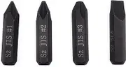 3Pcs JIS Impact Screwdriver Bits and 1Pcs Slotted Impact Bit for Manual Impact Driver, 5/16" Hex Shank, S2 Alloy Steel,36mm Long- Ideal for Japanese Automotive & Motorcycle Repairs (JIS #1+#2+#3+SL8)