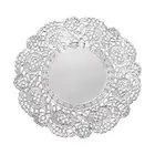 200 Pcs Paper Doilies 3.3 Inch Round Lace Decorative Placemats, Silver
