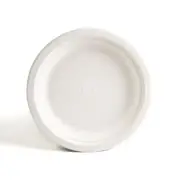 Green Wave TW-POO-001 6" Evolution White Bio Bagasse Round Plate, 1000/CS