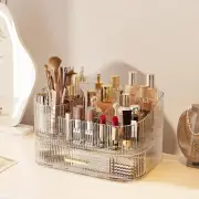 Makeup Organizer with Rotating Makeup Brush Holder, Stackable Drawers for Bat...
