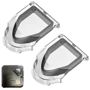 2pcs Blender Lid Replacement for Ninja, Spout Cover Blender Top Parts for Ninja Locking Lid 72oz Pi Black Transparent