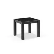 Hugo Outdoor Square Ceramic and Aluminium Dining Table 0.9m - Charcoal