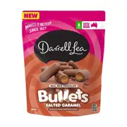 Darrell Lea Milk Chocolate Bullets Salted Caramel 200g x 12