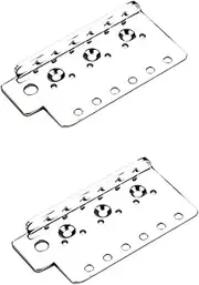 Vaguelly 2pcs Ponticello Base Plate Guitar Bridge Plate Part Jazz Bridge Plate Lap Steel Guitar Bass Pickup Neck Folk Guitar Bridge Plate Saddle Bridge Plate Metal Ferrule Electric Guitar