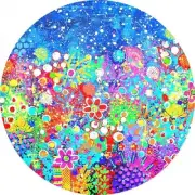 QPuzzles 260 Piece Round Jigsaw Puzzle - Colourburst