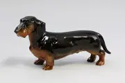 9942275 Porcelain Figure Dog Rauhhaar-Dackel Wagner & Apel 18x9cm