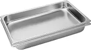 SOGA 2X Gastronorm GN Pan Full Size 1/1 GN Pan 6.5cm Deep Stainless Steel Tray - Baking Trays - GastronormPans5403X2