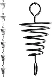 DFTDFYXYRain Chain Outdoor Rain Chains Movable Rain Catcher Chain Stainless Steels Adjustable Hanging Rain Chains Living Wind with Hook and Holder for Eaves Drainage, Outdoor Decor,2.4m(7.8ft)