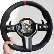 Leather Suede Car Steering Wheel Compatible With BMW M Sport F80 F82 F87 F12 F13 F10 F26 F35 F33 F36 F22 F20 F31 M2 M3 M4 M5 M6(M3 Style 2)