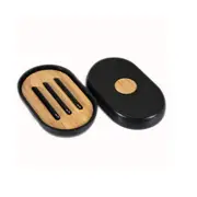 Wooden Natural Bamboo Soap Dishes Tray Holder Storage Rack Plate Box Container Bathroom Soap Dish Storage Box
