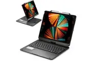 WASSUP For iPad Pro 12.9 inch 3rd/4th/5th/6th Gen Keyboard Case 360 Rotatable Backlit Keyboard with Pencil Holder-Black