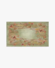90' x 150' | Machine Washable Runner Rug | Kid & Pet Friendly | Indoor Rug | Sanderson Bird of Paradise Silver Fern Tufted Rug | Ruggable