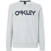 Oakley Men's B1B Crew Sweatshirt, Granite Heather Grey / Logo, XS Extra X-Small