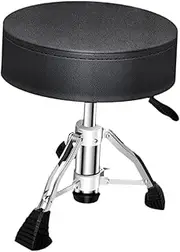 yuksok Padded Drum Chair Piano Bench Thick Portable Height Adjustable Drum Throne Lift Drum Stand Guitar Players Musician Performers