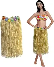 [SAFIGLE] Elegant Hawaii Raffia Paper Skirt Sparkly Sequin Party Dress for Performance