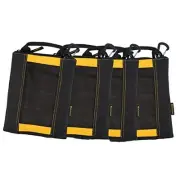 Small Tool Pouch Fastener Bag Utility Canvas Tool Zipper 4 Yellow 4pack