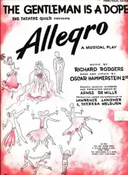 RODGERS & HAMMERSTEIN THE GENTLEMAN IS A DOPE SHEET MUSIC-ALLEGRO-1947-RARE-NEW!