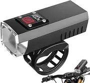 Front Cycle Headlight | Rechargeable LED Front Headlight - Handlebar Flashlight, Smart Digital Display, Waterproof Road Safety Lights for Kids, Adults