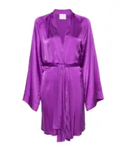 Kimono-Style Belted Dress 1,2 Purple