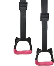 Gymnastics Rings for Kids Bars, Exercise Hanging with Straps Exercise Rings Pull Up Rings with Straps, Trapeze Bars Pull Up Gym Rings, Strength Training Equipment Gym Rings Nonslip Load-Bearing 200KG