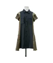 panelled mini dress 1,2 Black
