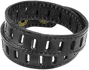 [BodyJewelryOnline] Black Leather Double Wrap Bracelet Band Wrist Vintage Wristlet Snap On Button Closure End