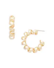 Aqua Spiral Hoop Earrings - Exclusive