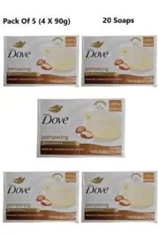 5x DOVE Pampering Beauty Cream Bar 4 X 90g (20 Soaps)