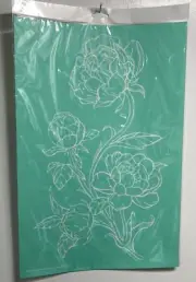 NEW “ETCHED PEONIES” Chalk Couture Chalk Transfer Stencil Size C RETIRED HTF