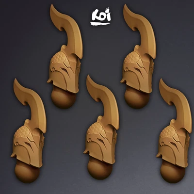 Dragon Knights Typer 3 - Miniature Heads | 32mm Bits 40k Warhammer Age of Sigmar