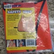 Safety Vest Florescent Orange Mesh One Size Fits All Hanson 55100