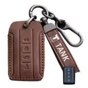 Leather Remote Car Key Case Fob Cover For Great Wall GWM WEY TANK Keychain