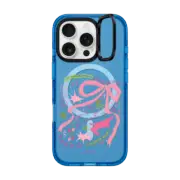 iPhone 16 Pro Impact Ring Stand Case MagSafe Compatible Bows and Bunnies