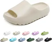 [xinlanlin] Kids Cloud Slides Slippers For Girls Boys,Pillow House Slippers Non-Slip Super Soft Quick Drying Shower Cushioned Slides Bathroom Thick Sole Sandals Indoor Outdoor Slippers