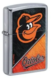 Zippo 49724, Baltimore Orioles Lighter, MLB, Street Chrome Finish