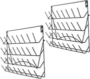 TEMPNAP 2-Pack Iron Wall Storage Rack Space-Saving Display Grid Rack for Kitchen Bathroom Dec
