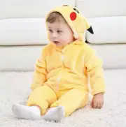 Clothes Overall Bodysuits Jumpsuit Costumes For Kids Bebe Pikachu Size 100