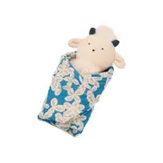 2pc Manhattan Goat Cotton Burp Cloth & Rattle Plush Toy Set Kids/Baby 0m+