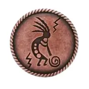 Kokopelli Concho Antique Copper 1-1/4" 7952-10