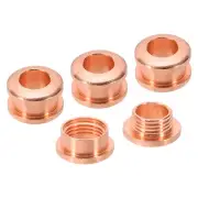 5mm(1/5 Inch) Brass Hole Eyelets, 4 Pcs Arc Surface Grommets, Red Copper