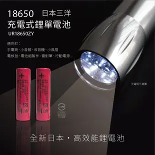 日本三洋原廠18650 全新高效能高容 2600mAh 鋰電池+USB充電器 --- 免運