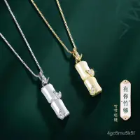 在飛比找蝦皮購物優惠-【🎀雨如🎀】s925項鏈眼石竹節項鏈輕奢高級感弔墜鎖骨鏈送女