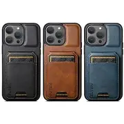 Phone Case For iPhone 16 iPhone 15 Pro Max Plus iPhone 14 13 12 11 Pro Max Plus Back Cover with Stand Holder Magnetic Card Slot Retro TPU PC PU Leather