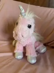 NWT Aurora Pink Floppy Unicorn Plush Stuffed Animal Toy Big Eyes