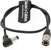 Alvin's Cables 4 Pin Hirose Male to Right Angle DC Jack Power Cable for Sound Devices 633/644/688 Zoom F8 Blackmagic Cinema Camera 4K